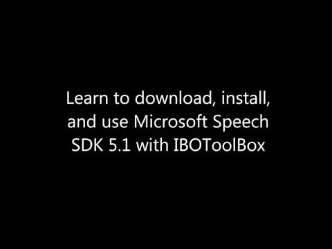How to download, install, then use Microsoft Speech SDK 5.1 with reading in IBOToolBox