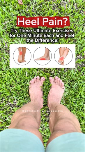 176K views · 1.2K reactions | Heel pain slowing you down? Just one minute each of these simple yet powerful exercises can ease tension, boost circulation, and get you back on your feet—pain-free! Try them today and feel the instant relief. #fblifestyle #HeelPain #plantarfasciitis #nature #PhysicalTherapy | Physical Therapy Session | Facebook