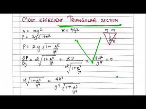 Open channel flow-11 | most efficient triangular section | Shubham sarathe #fluid mechanics