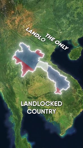 Laos is What?? 🇱🇦🤯 #Laos #Asia #SouthEastAsia #Vietnam Did you know Laos is the only landlocked country in Southeast Asia? Or that the Mekong River, which flows through Laos, is home to one of the world's largest freshwater fish, the Mekong giant catfish. Laos is the most heavily bombed country per capita in history, with over two million tons of bombs dropped during the Vietnam War era.
