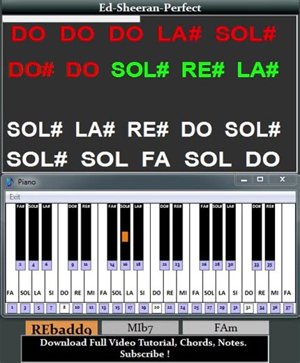 Ed Sheeran Solo Piano Tutorial #pianotutorial #chord #easypiano #piano #accordi #Karaokeyversion