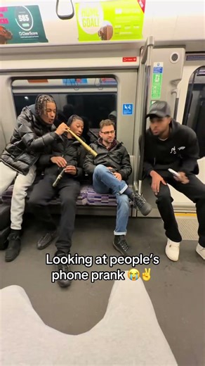 The "Phone Peeping" Prank on the London Tube! 😂🚇