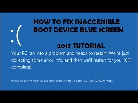 INACCESSIBLE BOOT DEVICE Error Windows 10 FIX [Tutorial]