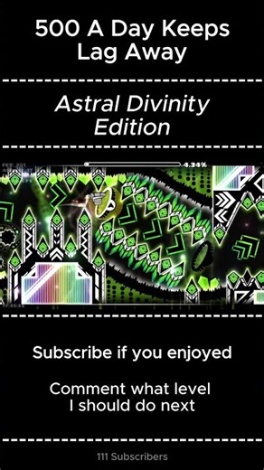 Astral Divinity Edition - 500 A Day Keeps Lag Away (Ep. 85) #geometrydash #gd #shorts