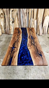 55K views · 21K reactions | Knotted Navy Blue Table  Link In Bio For A Table Quote  . #epoxy #epoxytable #woodworking #walnut #custom | Backyard Resin | Facebook