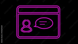 Minimalist User Profile and Chat Bubble Icon for Web and App Interface - Online Messaging and Communication Concept