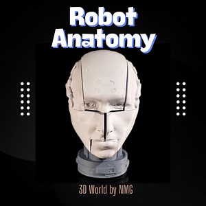 3D Printed Robot Head Sculpture: Openable Anatomy Shell, Sci-fi Decor - Etsy