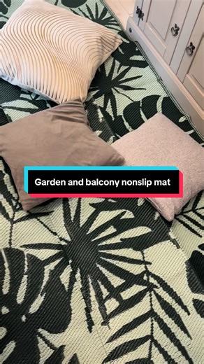 OHS Outdoor Garden Rug Large Floor Patio Deck Round Rectangle Foldable Porch Poolside Balcony Tiles Stripe Leaf Geometric Tropical ##tiktokmademebuyit##outdoorrug##rugs##balconymakeover##gardenmakeover