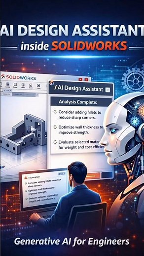 AI Inside SOLIDWORKS 🤯 | Generative AI for Mechanical Engineers #solidworks #trending #genai #coding