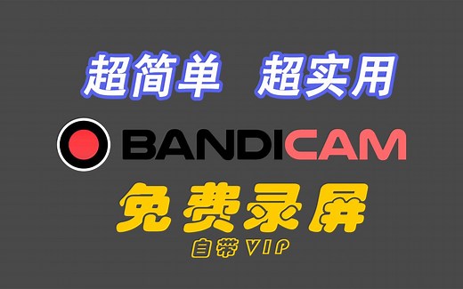 PC端Bandicam录屏软件，无须安装和破解，只需解压缩即可直接享用V1P所有功能哟~