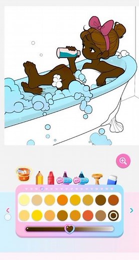 Cute Bath Time Coloring Art | Relaxing Aesthetic Girl Drawing 💖 USA