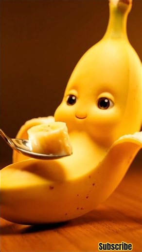 “Cute Banana Eats Itself 🍌 | Ultra Realistic 3D ASMR Short” ✅#ai#funnyvideo