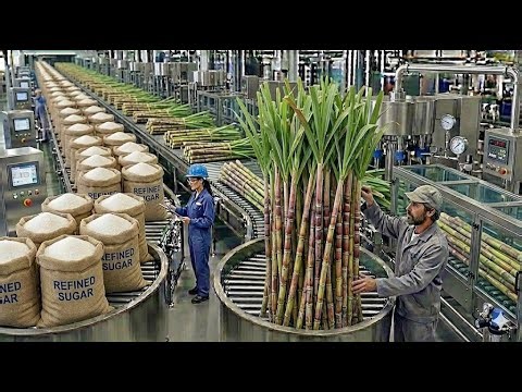 Inside a Modern Sugar Refinery: From Growing Sugarcane to Refined Sugar (Full Process)