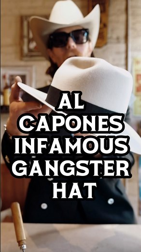 Al Capones infamous gangster hat! Public Enemy number 1 aka Scarface aka Al Capone had a seriously gangster hat! On the top it almost looks like a cattlemen’s crease, but the brim is definitely reminiscent of that old school bootlegger style fedora! Stay wild | Wild Hats