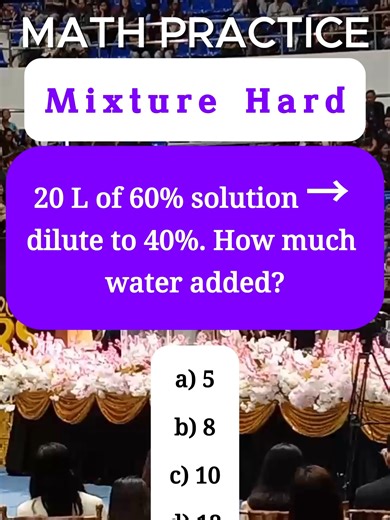 Dilution Calculation Challenge: How to Dilute 60% to 40%