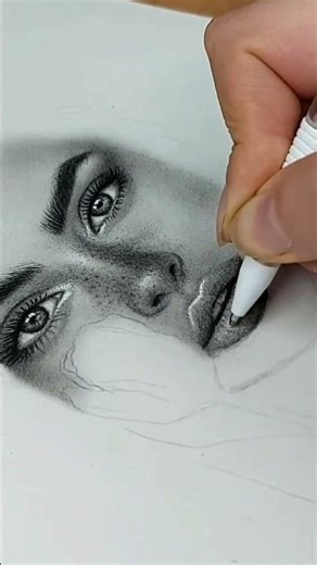 Realistic Pencil Portrait Drawing Process