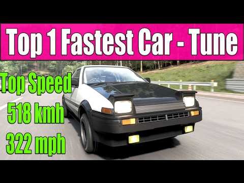 Forza Horizon 6 - Top 1 Fastest Car - Toyota AE86 FE tune - Top Speed 518 kmh - 322 mph