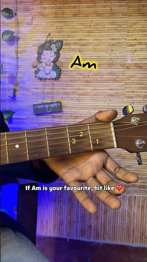 easiest way to learn Am chord #guitarlesson #shorts