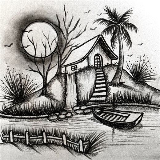 Drawing dreams scenery #drawingskills | Md. Takbir Hossain