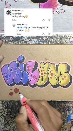 tulis namamu di komen agar jadi graffiti nama seperti ini