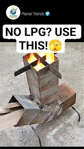 Smart Iron Wood Stove 🔥 Best Alternative During LPG Shortage! #creative #lpg