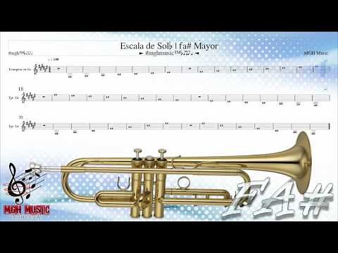 ►Escala de Fa# mayor | como tocar | posiciones en trompeta Bb | MGH Music™♭♬♪