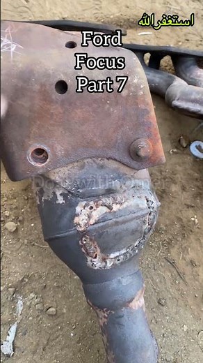 Ford focus exhaust manifold replacement part 7 #doitwithomer #mechanic
