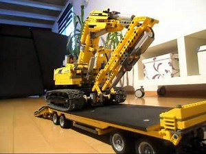 Lego Technik 6x4 dump truck & drawbar trailer