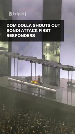 triple j on Instagram: "on saturday december 20, @domdolla took a moment in his largest australian stadium show to-date to shout out the first responders and lifeguards of the recent bondi attack."