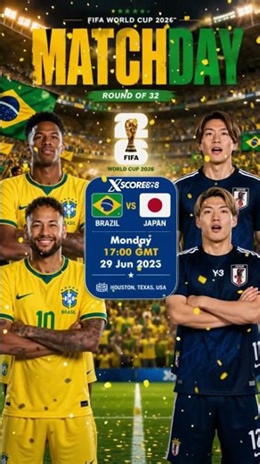 BRAZIL VS JAPAN - FIFA World Cup 2026 – Round of 32