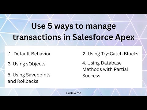 How to manage transactions in Salesforce Apex?