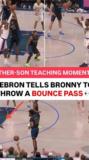 Lebron teaching Bronny how to Pass👀