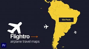 Videohive Flightro - Airplane Travel Maps | For Premiere Pro - INTRO HD