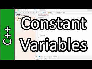 Constant Variables - C++ Programming Tutorial #35 (PC / Mac 2015)