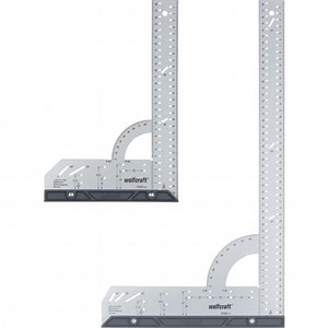 wolfcraft - Kit de 2 Équerres de Menuisier Multifonctions - Longueur 300 et 500 mm - Mesurer. Tracer et Rapporter - réf. 8654000