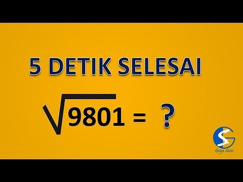 CARA CEPAT MENGHITUNG AKAR PANGKAT DUA