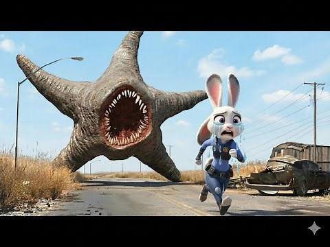 🔥 Hero Judy battles the monstrous starfish 😱 A terrifying battle!| zootopia 2