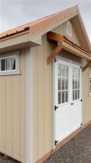 10x20 Farmhouse Garden Greenhouse Style Storage Shed.