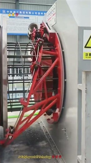 Modern & Smart Machine : Auto rolling and welding rebar pile cage !!