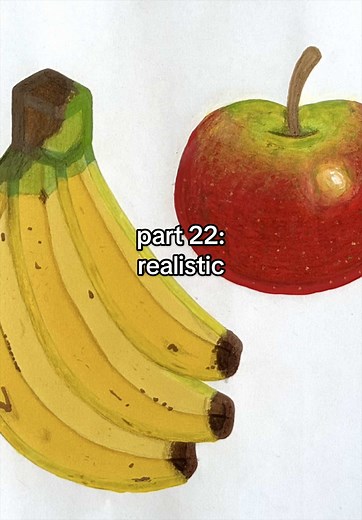 Replying to @Bronx_Da_Fella part 22/40 colouring effects: realistic effect 🍌🍎 this turned out so much better than i imagined!! i was really putting off doing this effect because i was worried it wouldn’t look realistic at all 😂 i’m so glad i finally tried it out!! i used so many different pens and pencils for this! i sketched out some lines to use as guidelines for the different colours with @Legami_Milano rainbow pencils, i used my @Ohuhuart @Ohuhu UK alcohol markers for the base colours, i