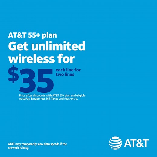 Learn how to get unlimited wireless for $35 each line for two lines. | AT&T