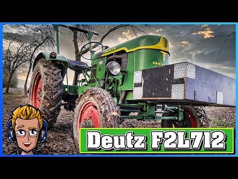 I drive a Deutz D25 F2L712 vintage tractor - Tractor through the forest | Tractor Vlog