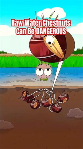 Why Raw Water Chestnuts Can Be DANGEROUS! 🧄🐛 #shorts