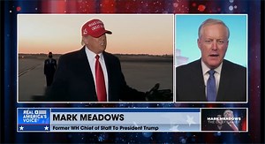 4K views · 307 reactions | “[President Donald Trump] was able to ACTUALLY change foreign policy.” Mark Meadows explains the key tenets of the Trump doctrine and what surprised him most during his time as Chief of Staff. TEXT "promo" to 75802 to receive exclusive promotions -- along with special offers from us, and a chance to win a free signed copy of Mark Meadows' new book, " THE CHIEF’S CHIEF" Learn more: https://americasvoice.news/promos/ | America's Voice News | Facebook