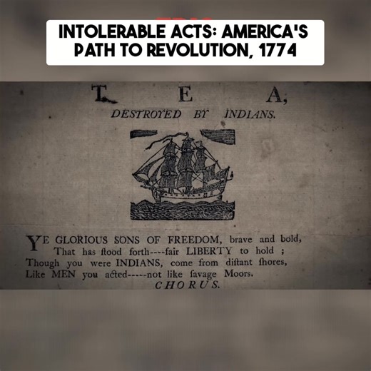 Epic History TV | Intolerable Acts: America's Path to Revolution, 1774 By 1774, colonial tensions rose over taxation and sovereignty. The Coercive Acts... | Instagram