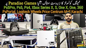 7K views · 56 reactions | .......................................................... Mustafa 0308-2661496 0300-3585521 Shop LG 10/2, Centrum Shopping Mall, Karachi ............................................................ Ps5Pro Ps4 Slim Days of Play Edition, GT Sports Edition, Pro Ps Portal Xbox Series X, S Xbox One, 360 Game Stick 4K Gaming Consoles Controllers Logitech G29 Wheels Karachi Gaming Market | The Entertainment | Facebook