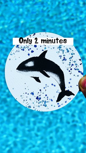 33K views · 472 reactions | Only 2 minutes to paint this orca!...