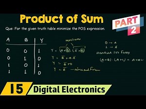 Product of Sums (Part 2) - POS Form Video Lecture - Crash Course for GATE