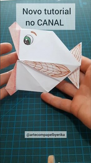 Como fazer um PEIXE de papel em ORIGAMI que abre e fecha a boca / How to make a paper FISH toy diy