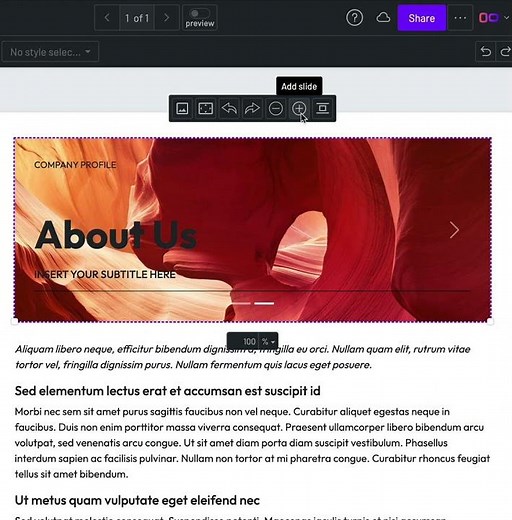 Omnibook - background carrousel - page option